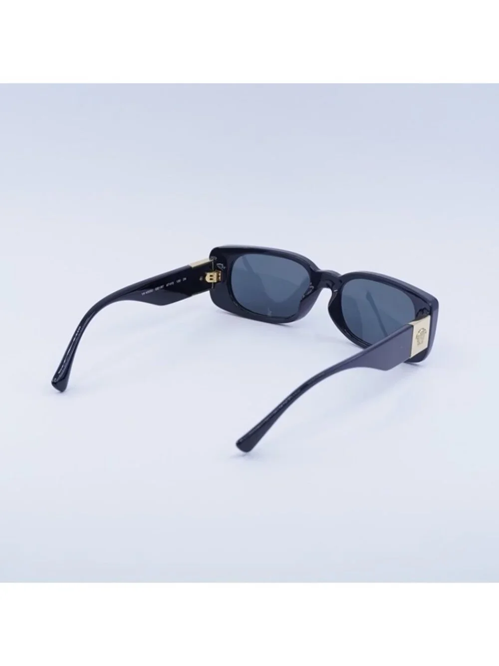 Versace Kids VK4003U GB1/87 Sunglasses Black Rectangle Frame, Dark Grey Lenses